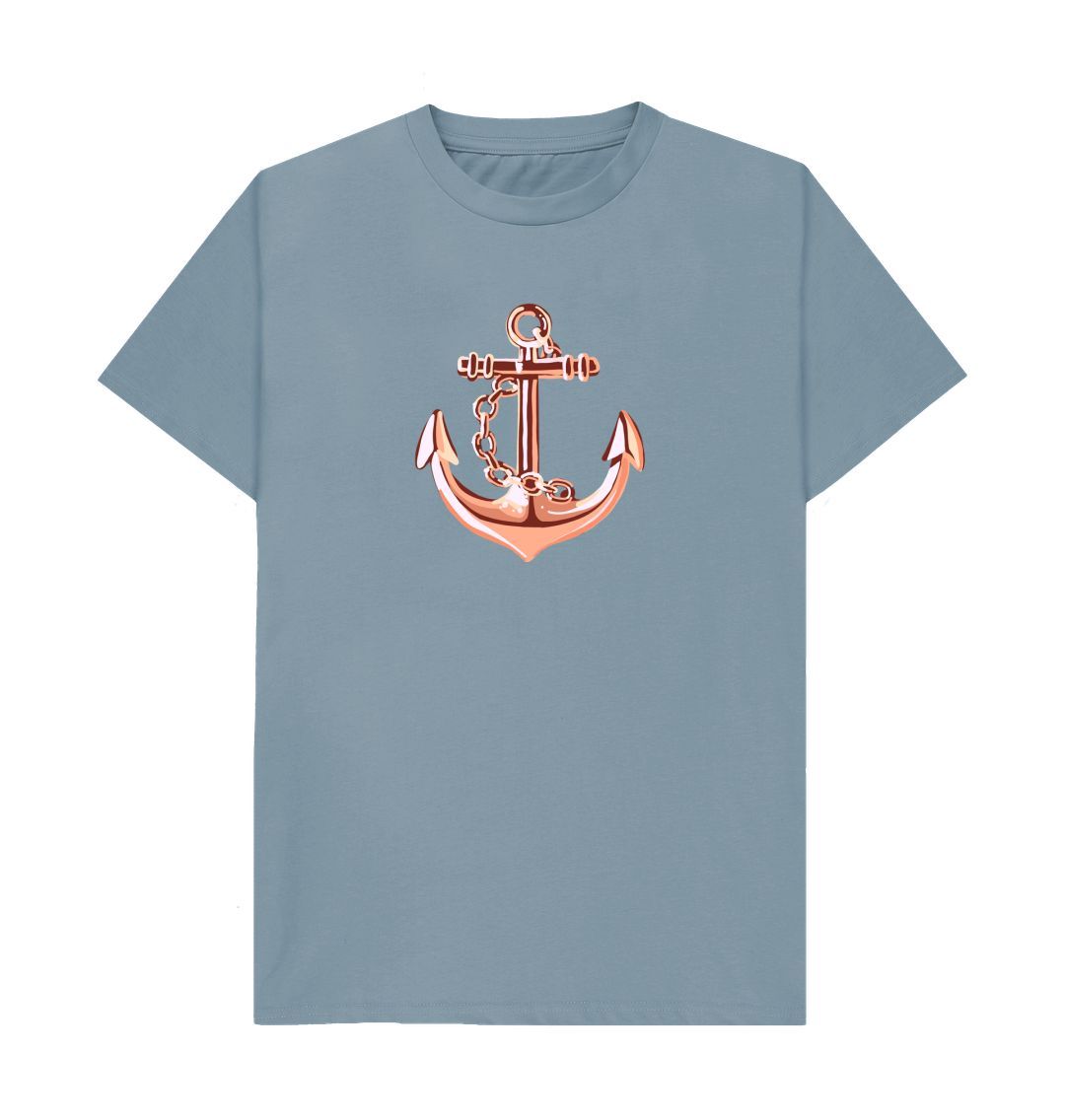 Stone Blue Anchor ( Rose Gold )