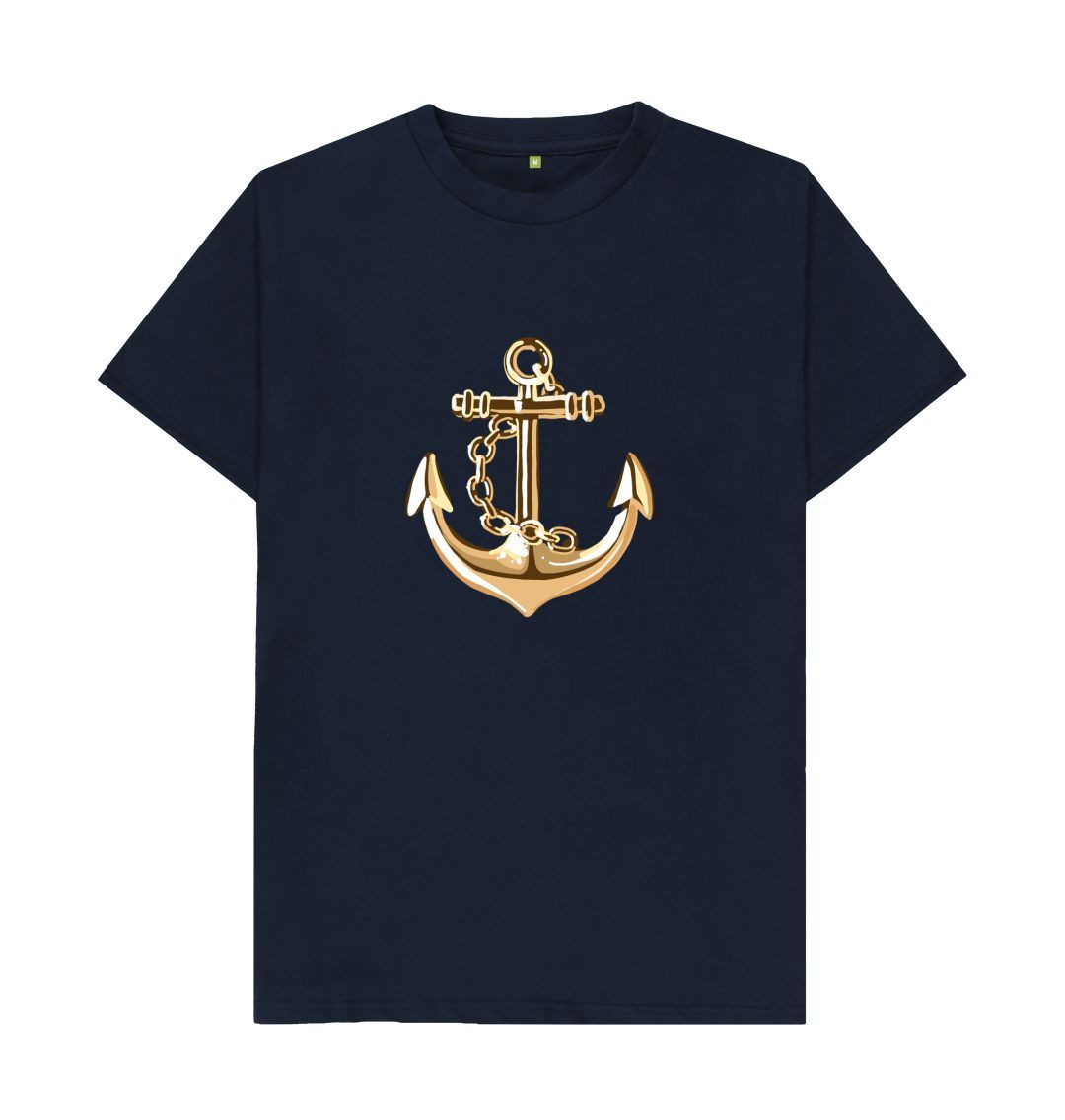 Navy Blue Gilded Anchor Tee