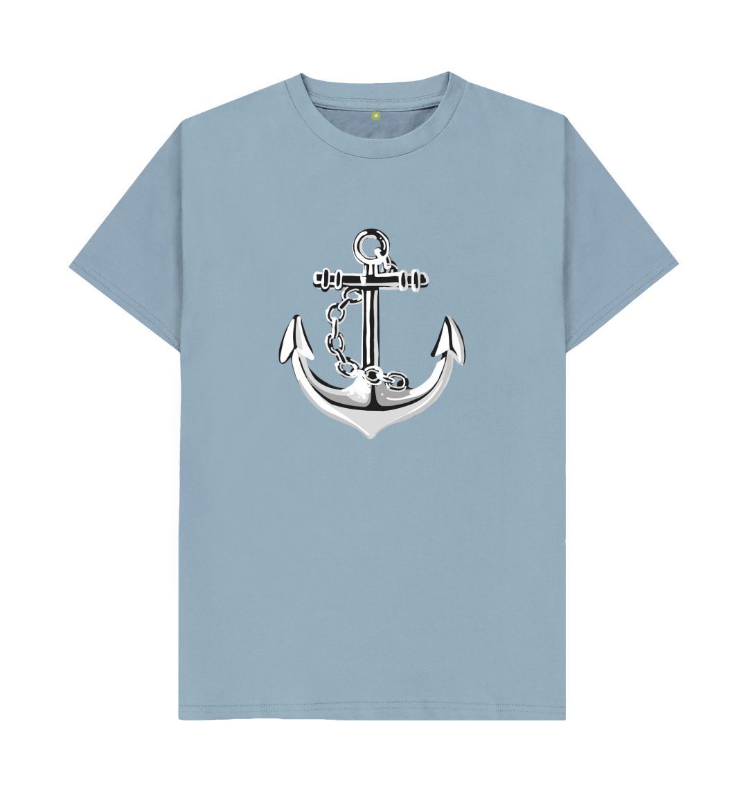 Stone Blue Sterling Anchor Tee
