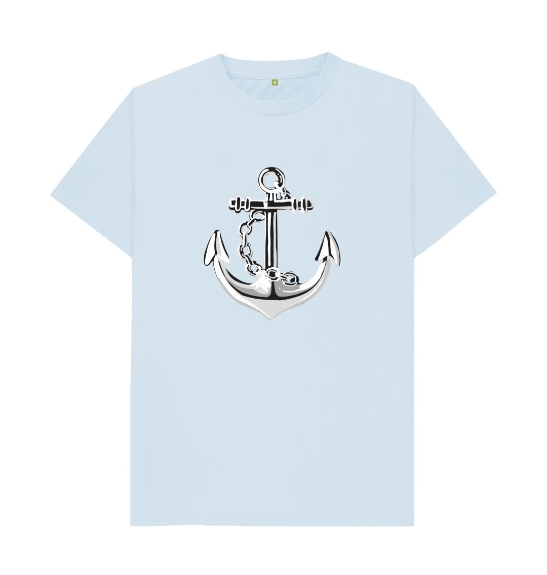 Sky Blue Sterling Anchor Tee