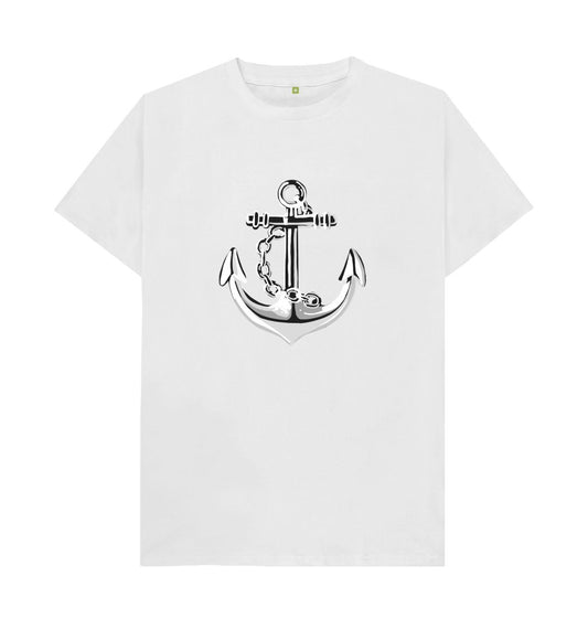 White Sterling Anchor Tee